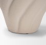 71594 - Syros Twisted Tall Cream Ceramic Urn Vase