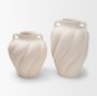 71594 - Syros Twisted Tall Cream Ceramic Urn Vase