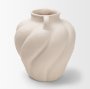 71595 - Syros Twisted Small Cream Ceramic Urn Vase