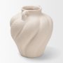 71595 - Syros Twisted Small Cream Ceramic Urn Vase