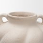 71595 - Syros Twisted Small Cream Ceramic Urn Vase