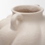 71595 - Syros Twisted Small Cream Ceramic Urn Vase