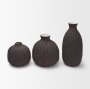 71596 - Tidal Short Ceramic Rippled Decorative Vase