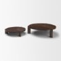 71603 - Stow Dark Brown Walnut Wood Risers (Set of 2)