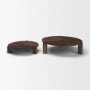 71603 - Stow Dark Brown Walnut Wood Risers (Set of 2)