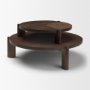 71603 - Stow Dark Brown Walnut Wood Risers (Set of 2)