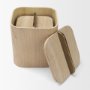 71604 - Benton White-Washed Wood w/ Brass Handle Decorative Box Set