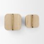 71604 - Benton White-Washed Wood w/ Brass Handle Decorative Box Set