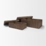 71606 - Strata Fluted Walnut Wood Decorative Box Set