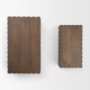 71606 - Strata Fluted Walnut Wood Decorative Box Set
