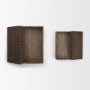71606 - Strata Fluted Walnut Wood Decorative Box Set