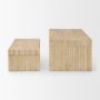 71607 - Strata Fluted White-Washed Wood Decorative Box Set