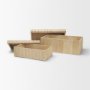 71607 - Strata Fluted White-Washed Wood Decorative Box Set