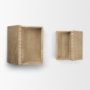 71607 - Strata Fluted White-Washed Wood Decorative Box Set