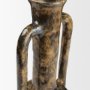 71610 - Aven Mottled Brown Glazed Ceramic Tall Neck Decorative Vase w/ Handles