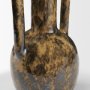 71610 - Aven Mottled Brown Glazed Ceramic Tall Neck Decorative Vase w/ Handles