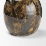 71610 - Aven Mottled Brown Glazed Ceramic Tall Neck Decorative Vase w/ Handles