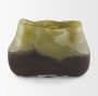 71620 - Tulano Low Green and Brown Glass Vase
