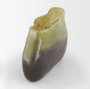 71620 - Tulano Low Green and Brown Glass Vase