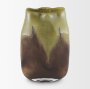 71621 - Tulano Medium Green and Brown Glass Vase