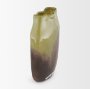 71621 - Tulano Medium Green and Brown Glass Vase