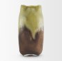 71622 - Tulano Tall Green and Brown Glass Vase