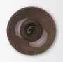 71623 - Bruna Wide Mouth Geometric Brown Glass Vase