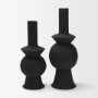 71577 - Veda Large Black Metal Geometric Vase