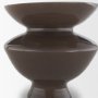 71623 - Bruna Wide Mouth Geometric Brown Glass Vase