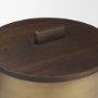 71631 - Voss Brass Metal w/ Dark Brown Lid Canister Set