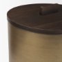 71631 - Voss Brass Metal w/ Dark Brown Lid Canister Set