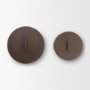 71631 - Voss Brass Metal w/ Dark Brown Lid Canister Set