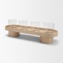 71636 - Plinth Walnut Wood w/ Glass Candle Holder