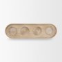 71636 - Plinth Walnut Wood w/ Glass Candle Holder