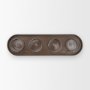 71637 - Plinth White-Washed Wood w/ Glass Candle Holder