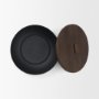 71638 - Voss Black Metal w/ Dark Wood Lid Canister