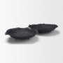 71650 - Verdant Small Matte Black Metal Decorative Centerpiece Bowl