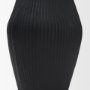 71654 - Patine Wide Matte Black Metal Fluted Decorative Vase