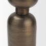 71655 - Pelar Large Antiqued Brass Stacked Pillar Candle Holder