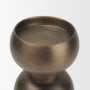 71656 - Pelar Small Antiqued Brass Stacked Pillar Candle Holder
