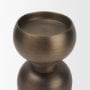71656 - Pelar Small Antiqued Brass Stacked Pillar Candle Holder