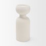 71657 - Pelar Large Matte White Metal Stacked Pillar Candle Holder