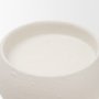 71658 - Pelar Small Matte White Metal Stacked Pillar Candle Holder