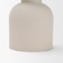 71658 - Pelar Small Matte White Metal Stacked Pillar Candle Holder