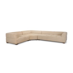Warner Quilt 3 Piece Sofa Set w/Corner Piece