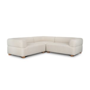 Warner Stripe 3 Piece Sofa Set w/S Corner Piece