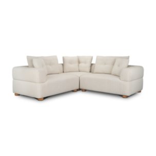 Warner Stripe 3 Piece Sofa Set w/S Corner Piece w/Back Cushions