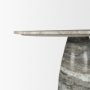 71420-AB - Allyson 42" Solid Grey Marble Round Dining Table