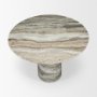 71420-AB - Allyson 42" Solid Grey Marble Round Dining Table