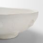 71663 - Punto Small White Paper Mache Dotted Centerpiece Bowl